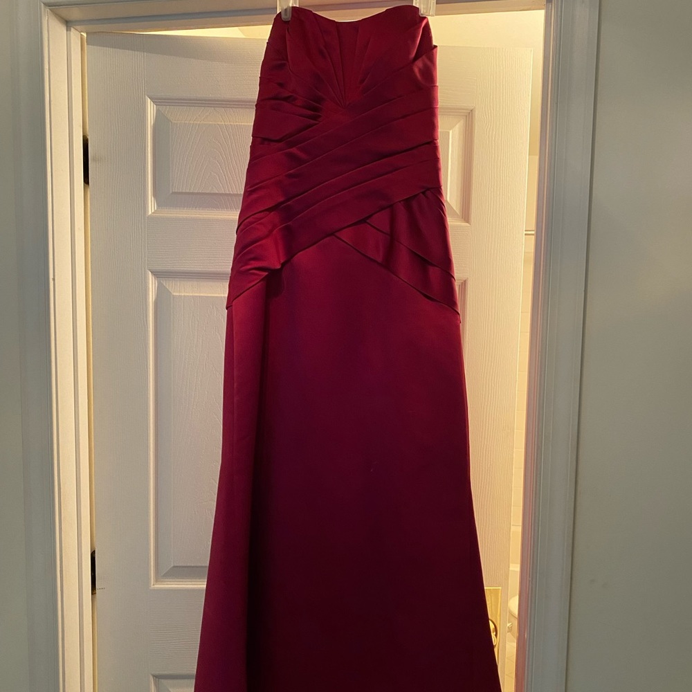 Priscilla of Boston Cranberry size 8 bridesmaid dress